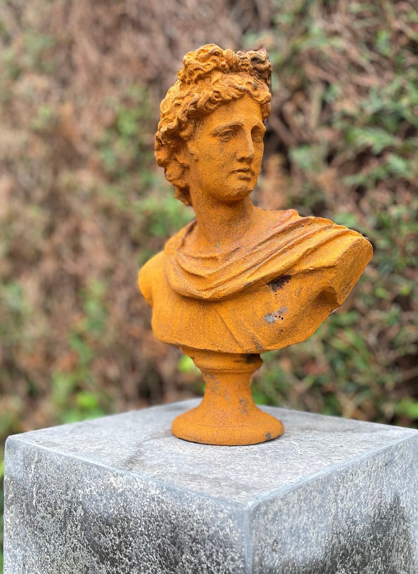Apollo Bust – Iron Sculpture. 31x32x14cm