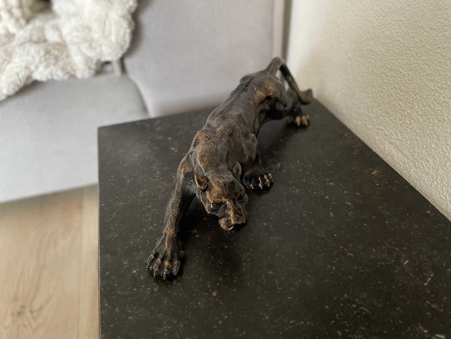 Crouching Panther – Bronze Sculpture. 4.3Kg