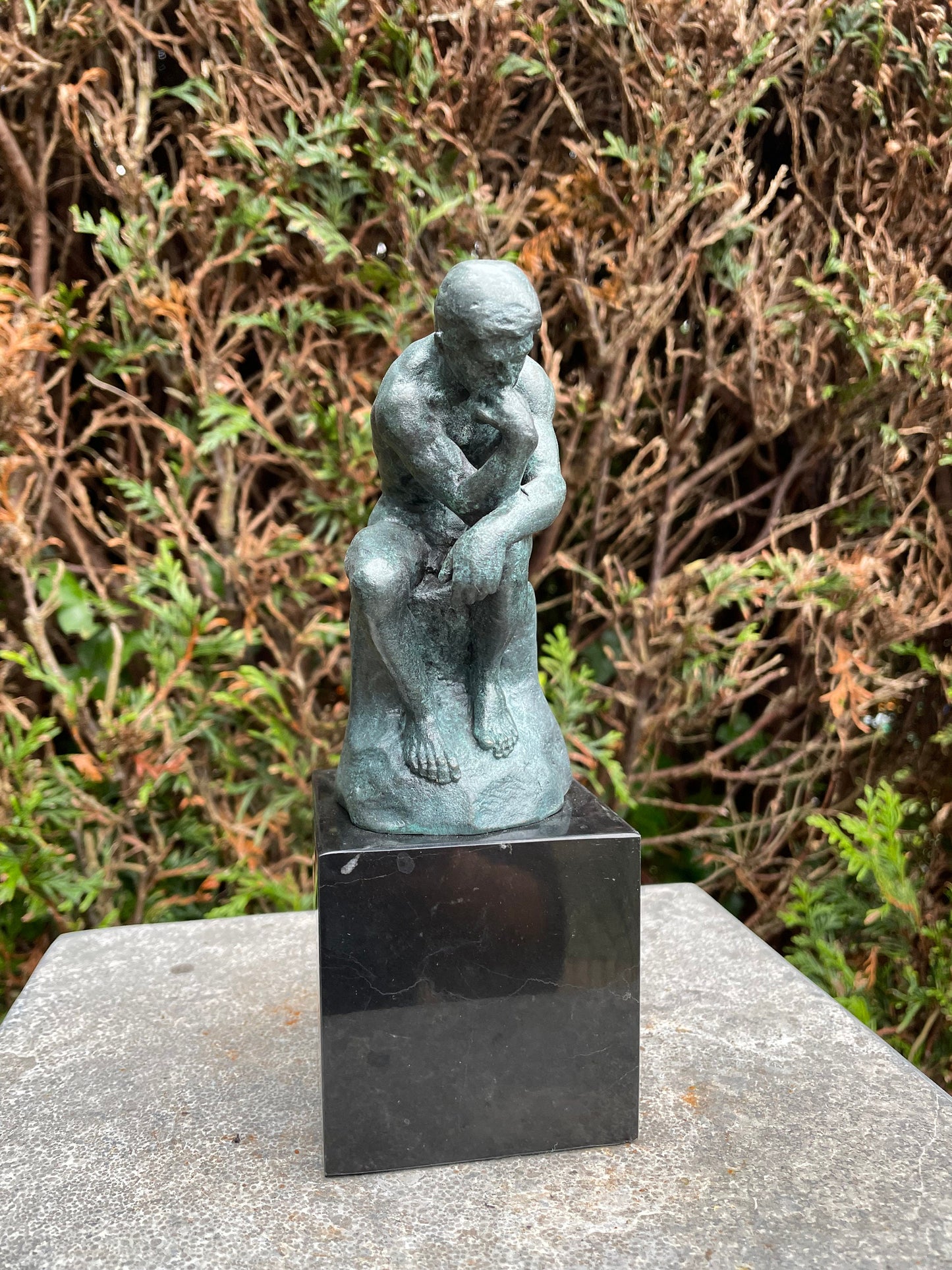 Contemplative Man – Bronze Sculpture. 19x7x10cm - 2Kg