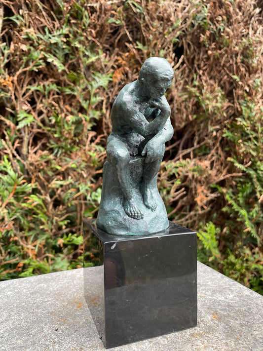 Contemplative Man – Bronze Sculpture. 19x7x10cm - 2Kg