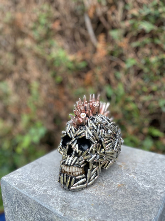 Bullet Skull – Resin Sculpture. 14x11x16cm - 0.6Kg