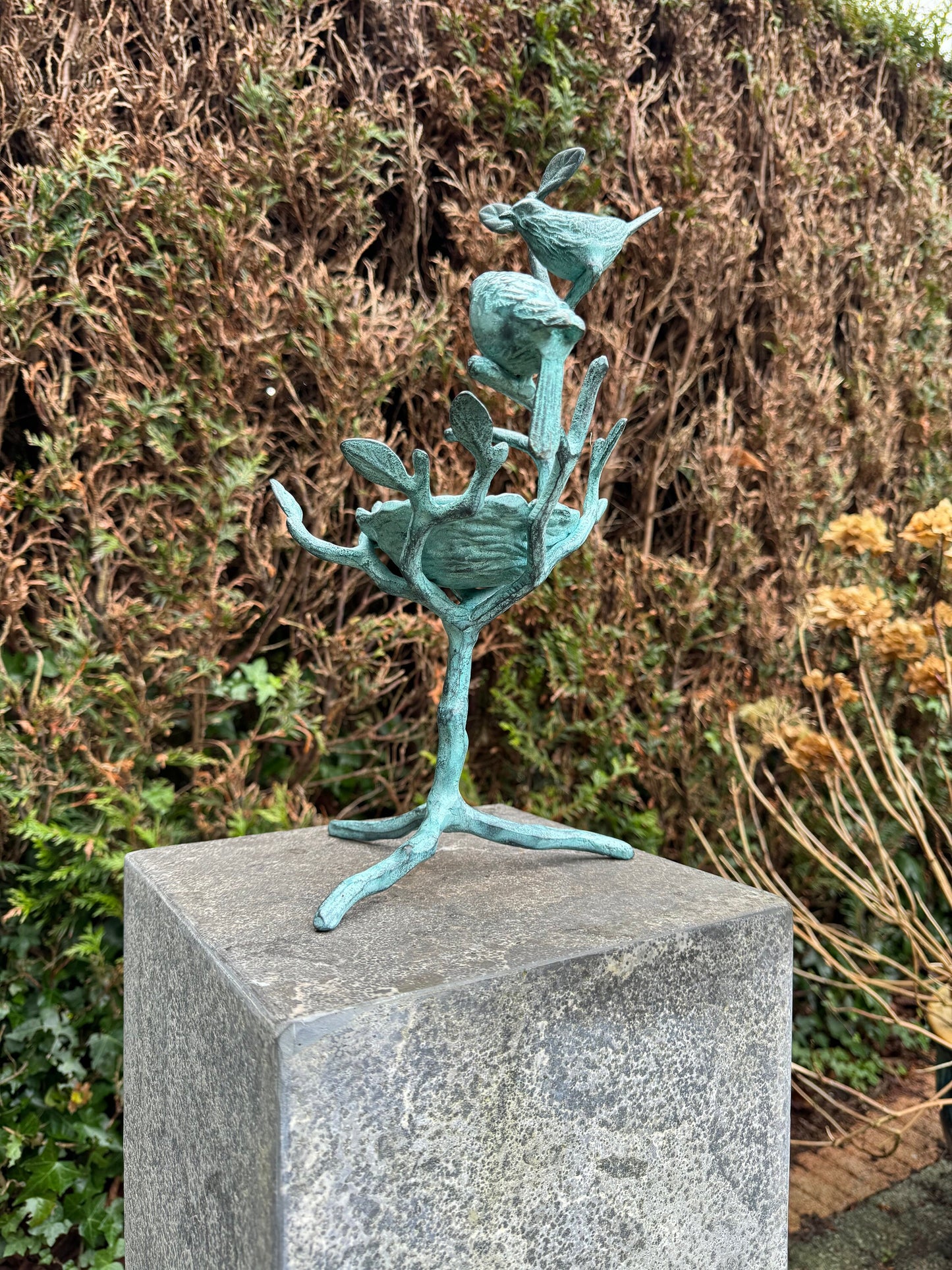 Bird Nest – Bronze Sculpture. 18x18x40cm - 2.4Kg