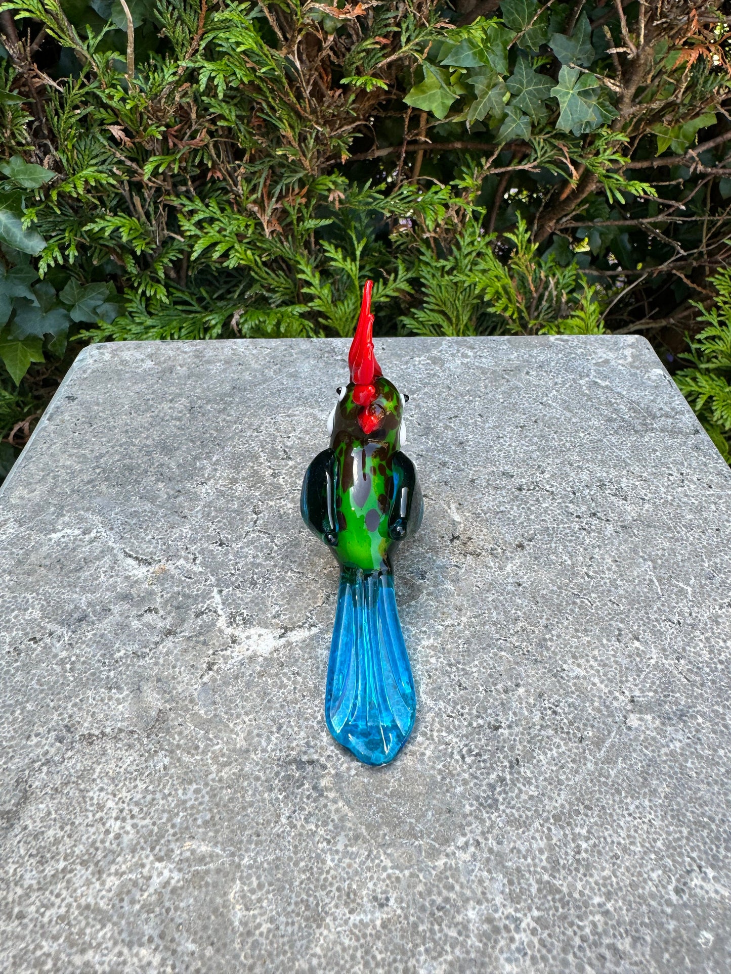 Tropical Parrot – Glass Sculpture. 7x3x10cm - 0.1Kg