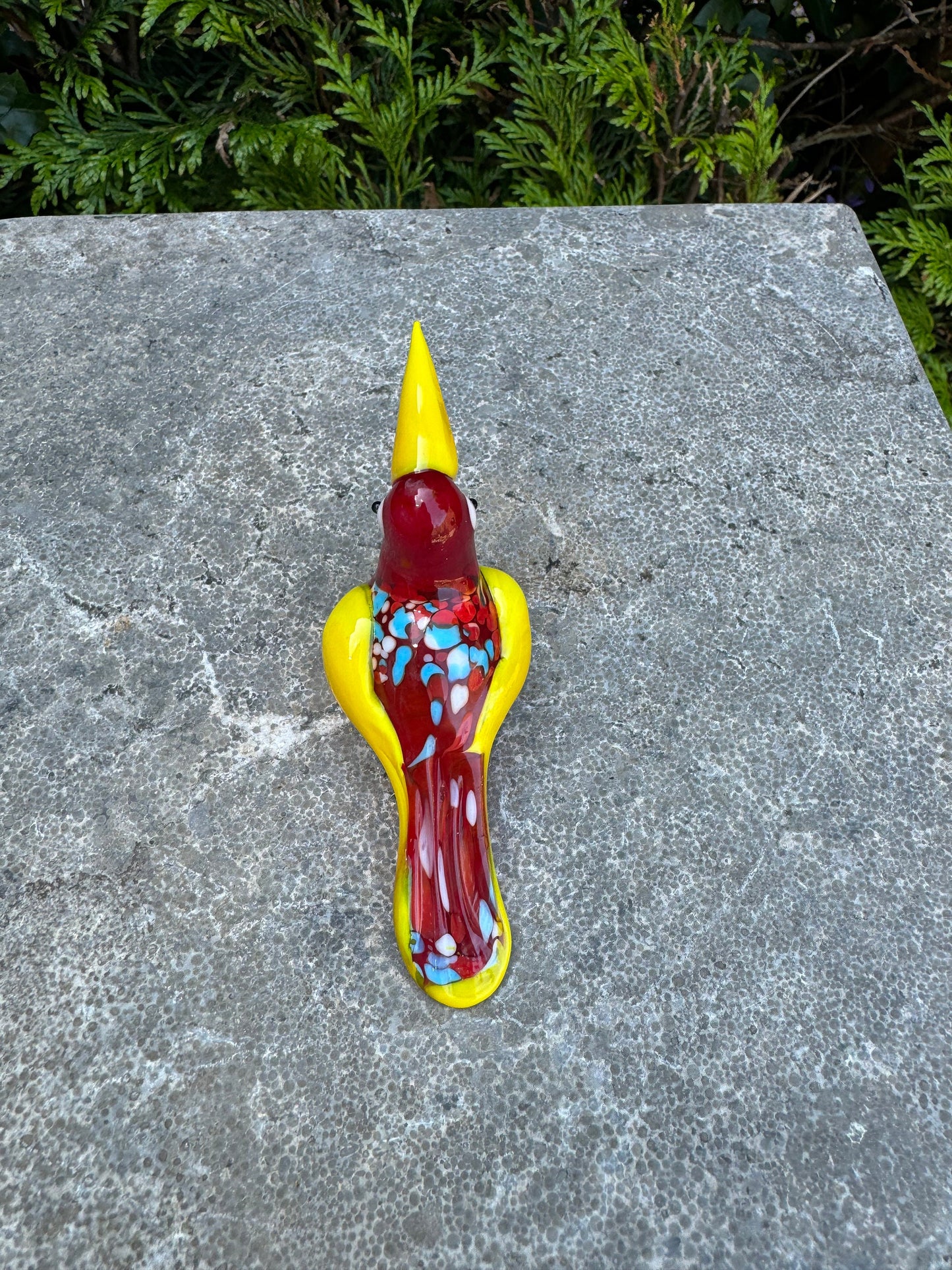 Tropical Bird – Glass Sculpture. 6x3x11cm - 0.1Kg