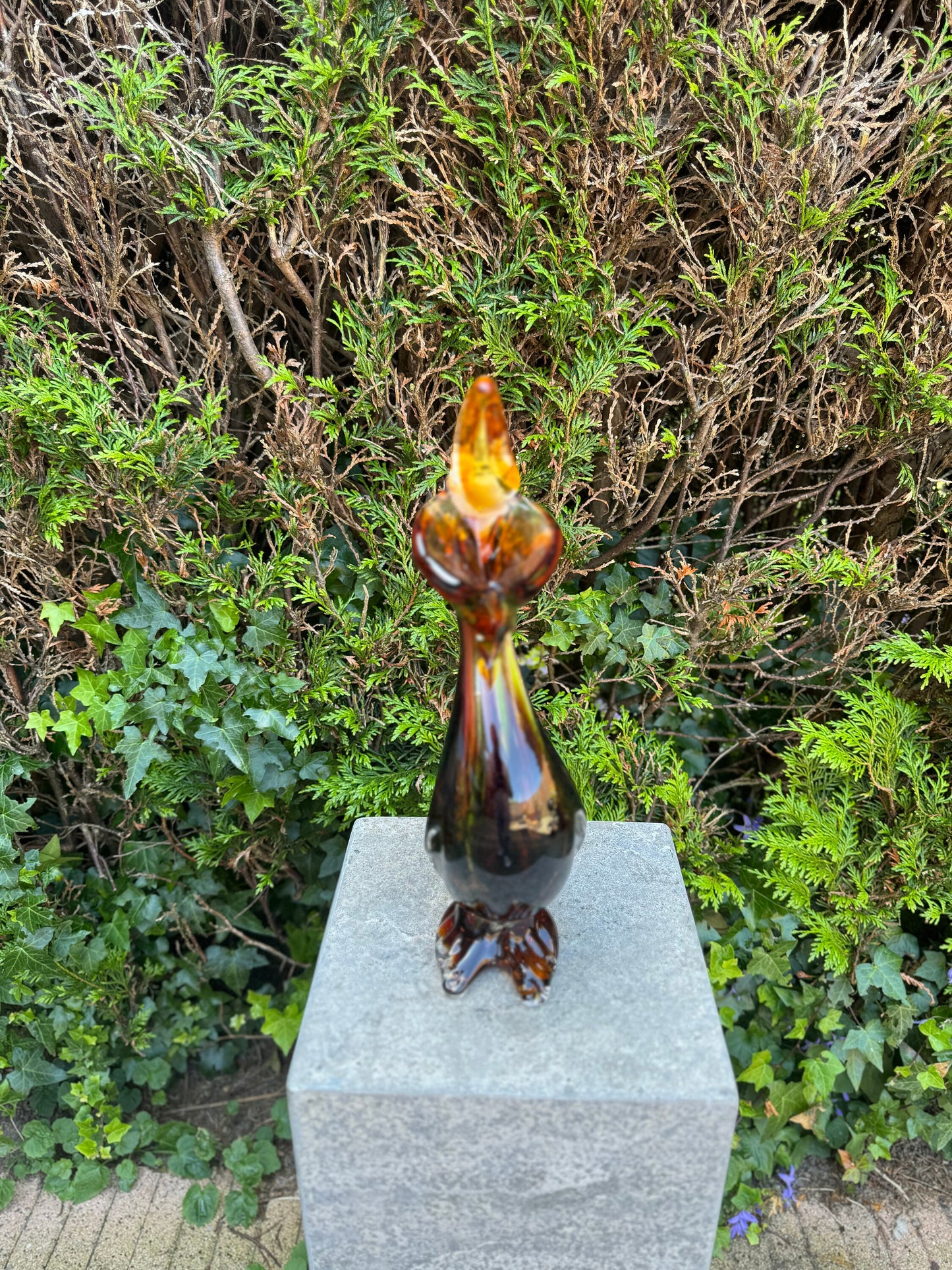 Colorful Pelican – Glass Sculpture. 37x9x15cm - 2.6Kg
