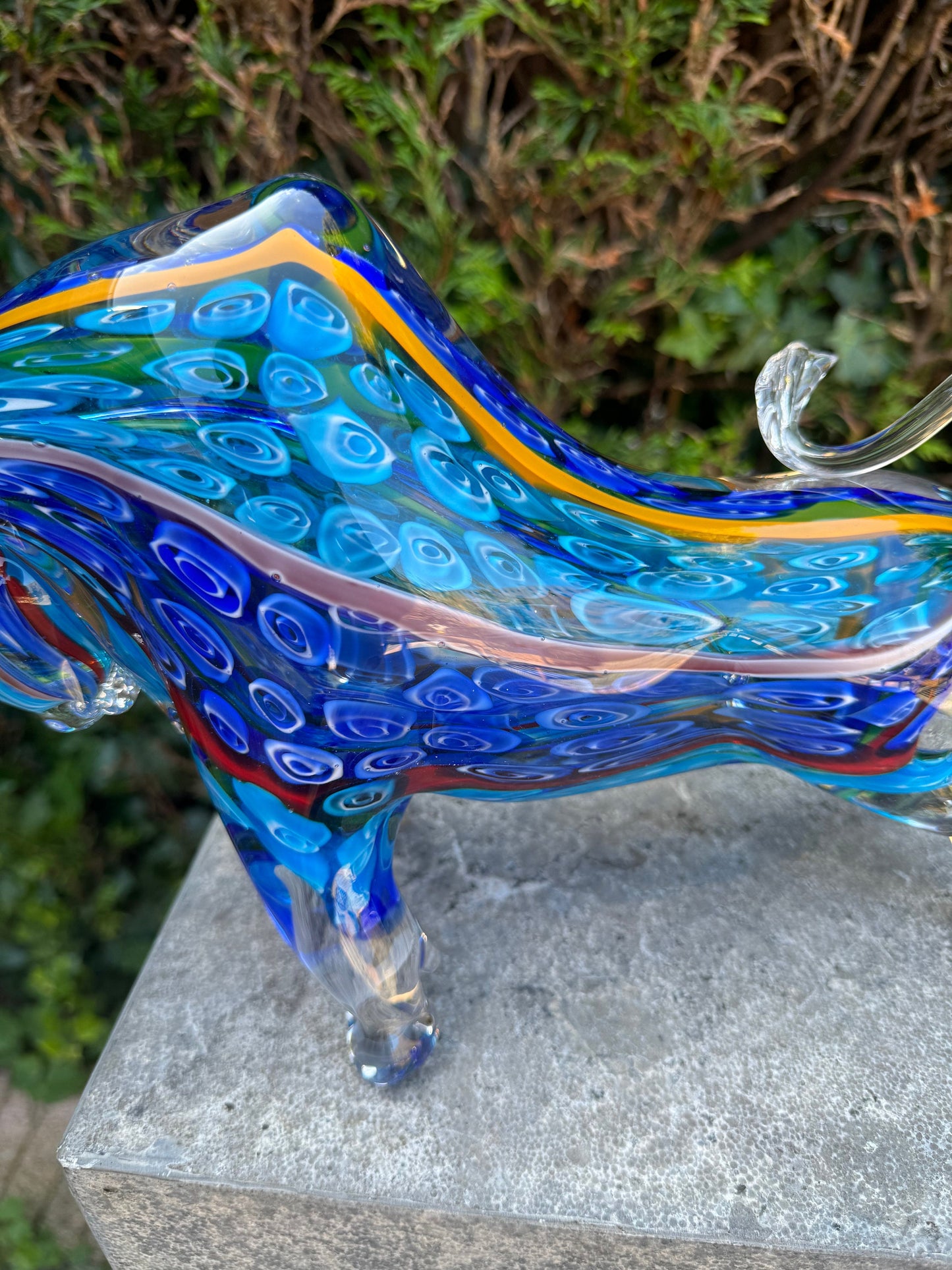 Blue Energy Bull – Glass Sculpture. 20x10x31cm - 3.54Kg