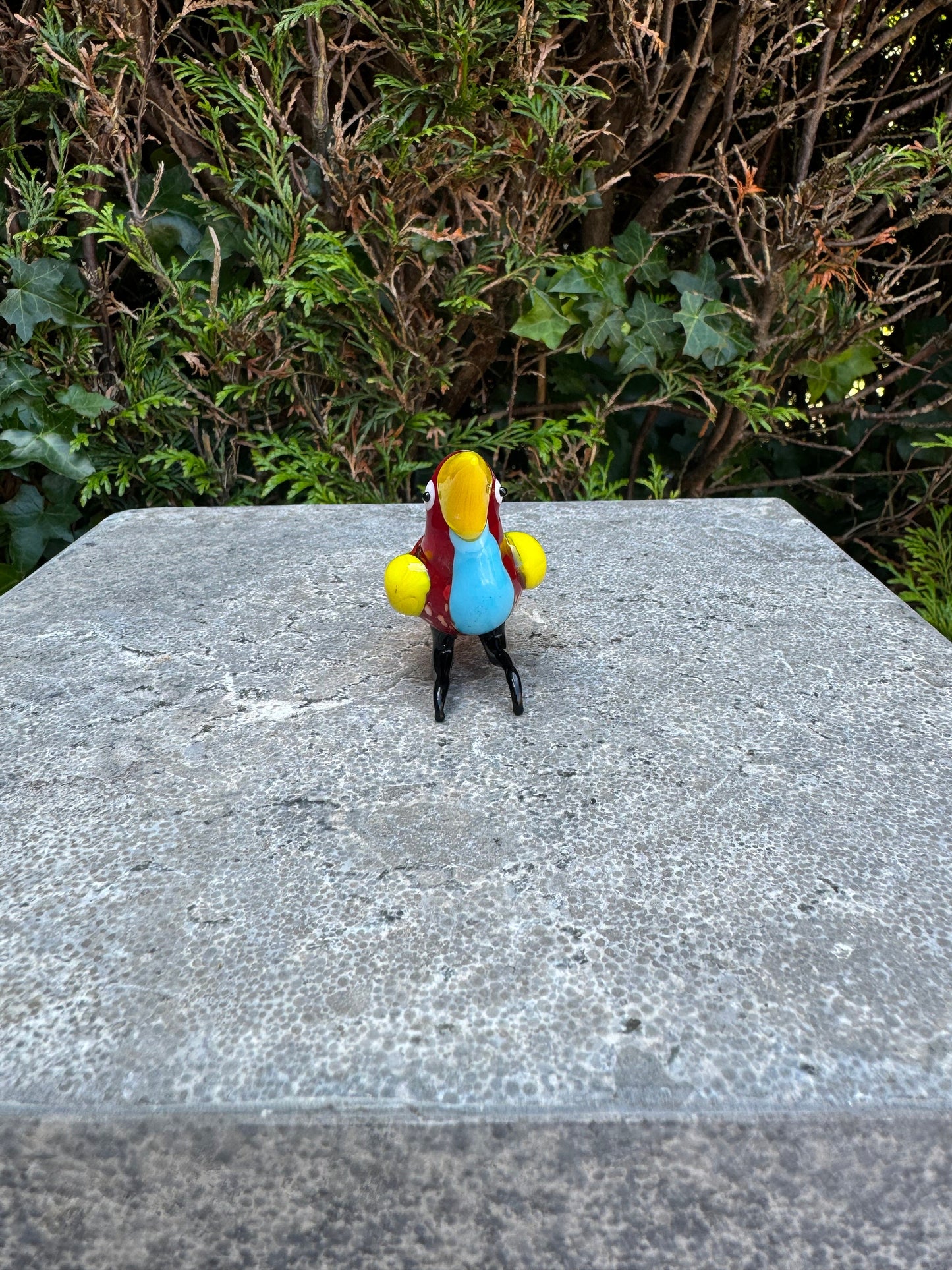 Tropical Bird – Glass Sculpture. 6x3x11cm - 0.1Kg