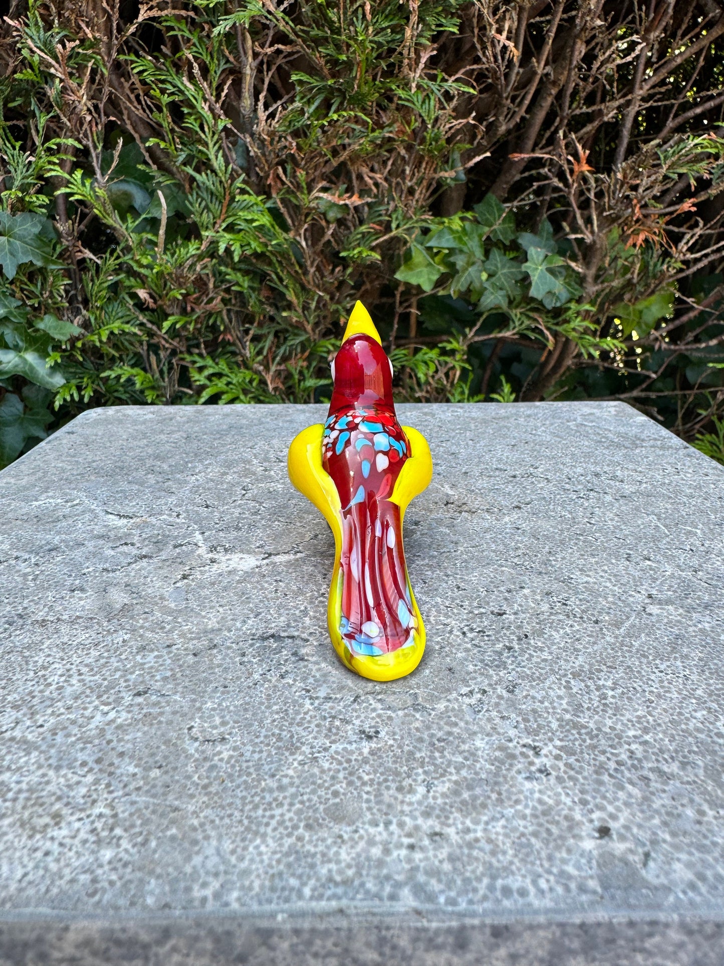 Tropical Bird – Glass Sculpture. 6x3x11cm - 0.1Kg