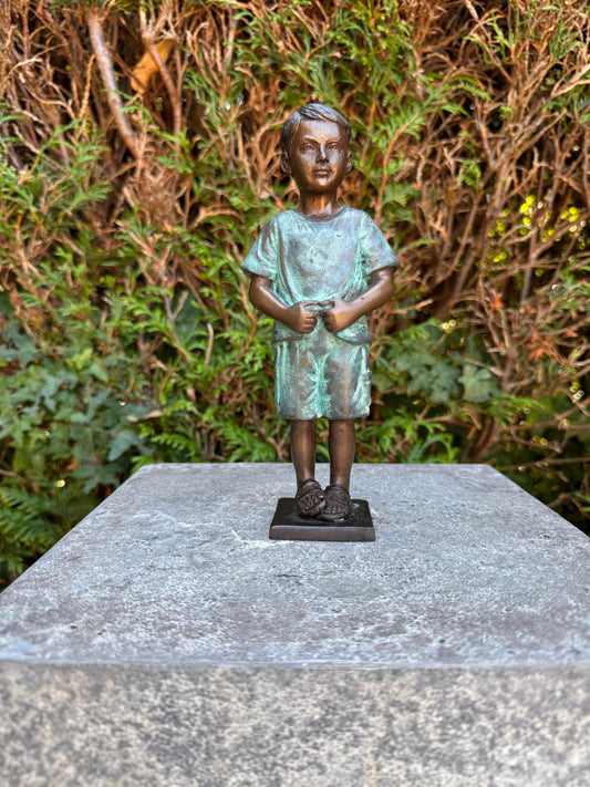 Standing Boy – Bronze Sculpture. 8x5x20cm - 1.2Kg