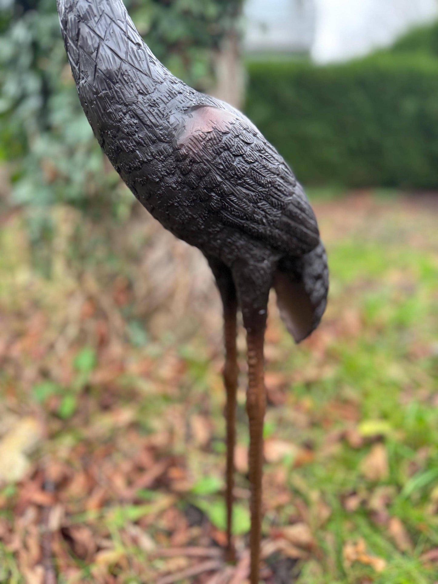 Garden Crane – Bronze Sculpture. 20x14x61cm - 2Kg