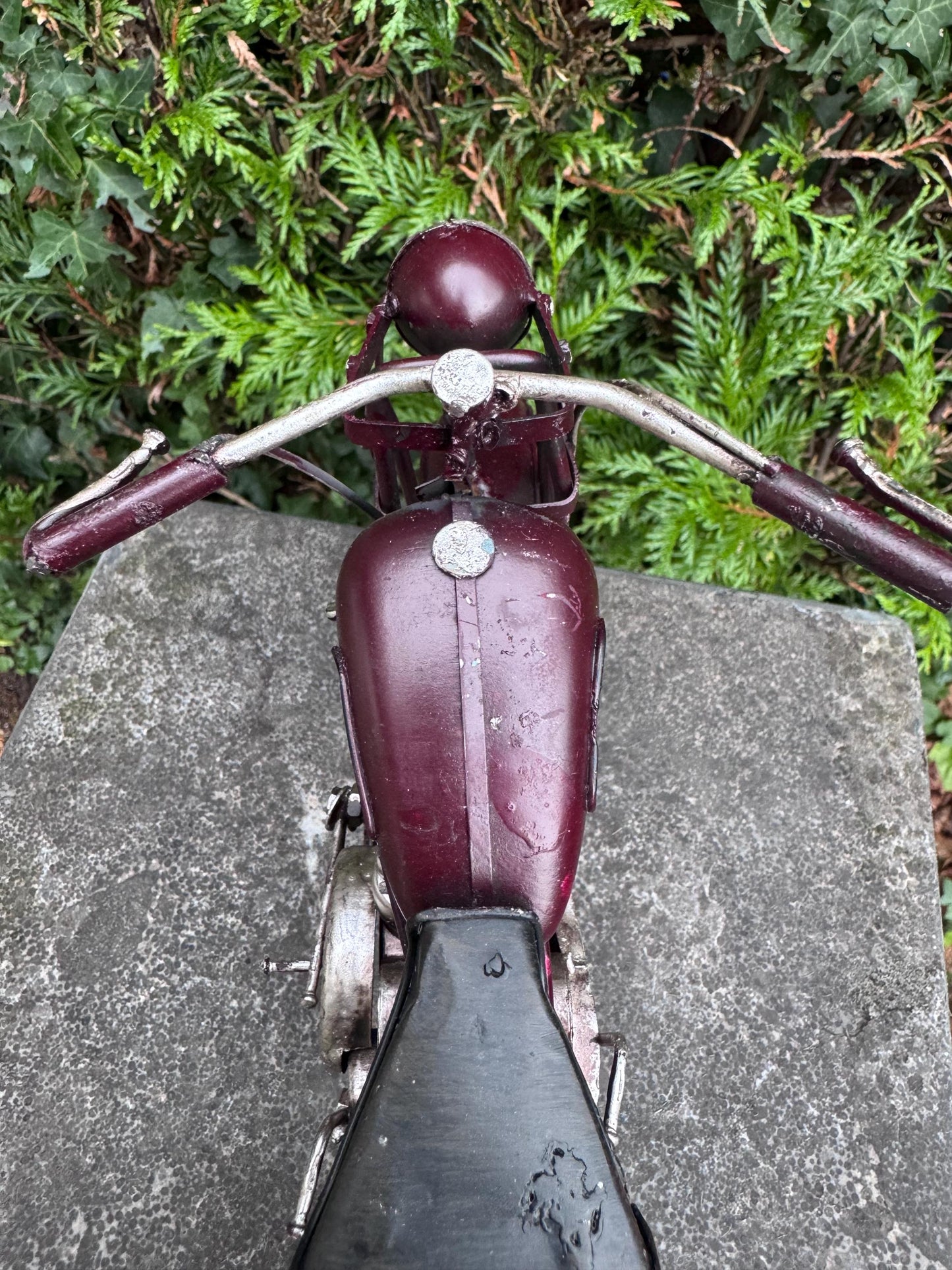 Classic Motorcycle – Iron Sculpture. 16x12x27cm - 0.4Kg