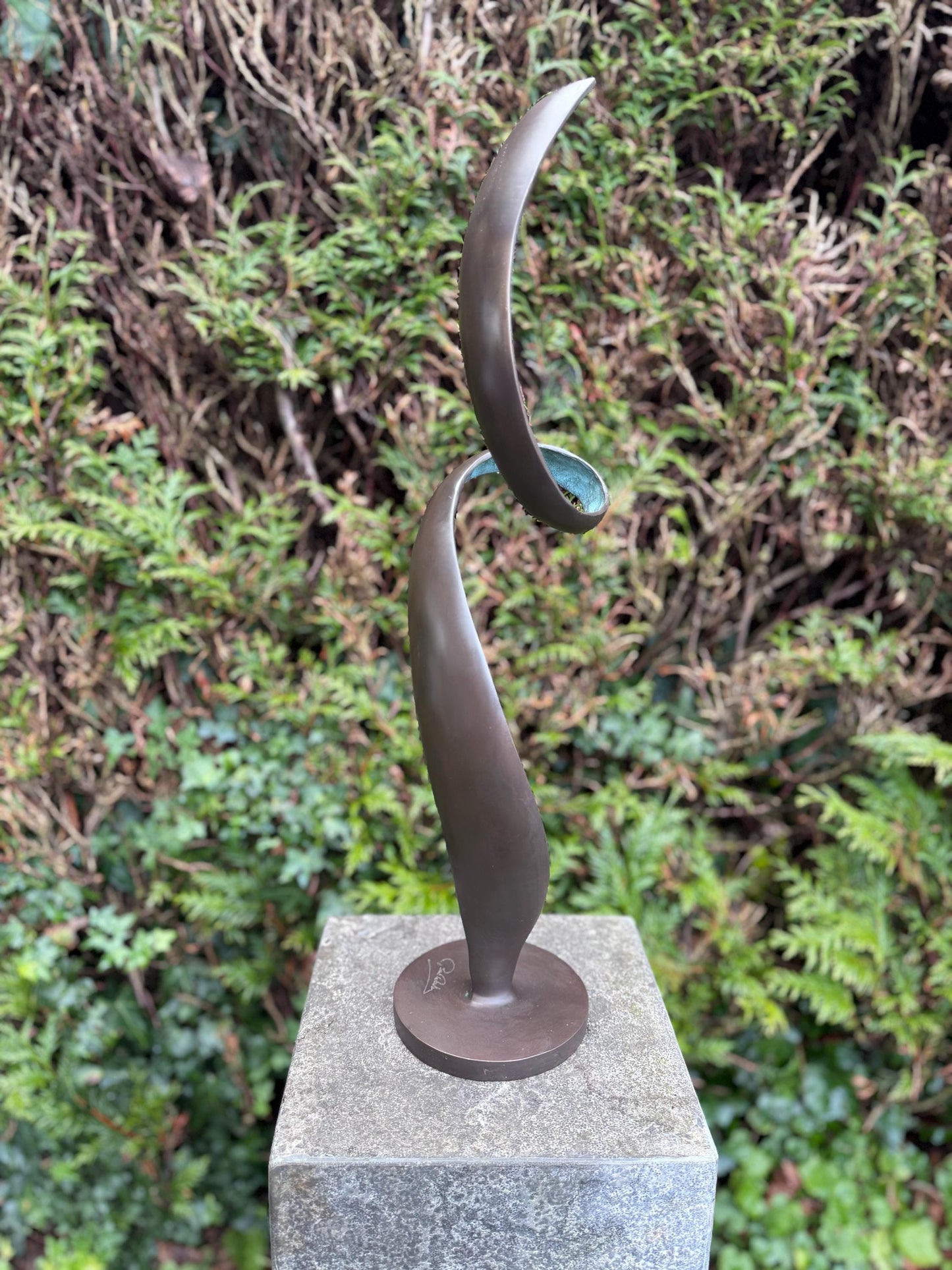 Rising Motion – Bronze Sculpture. 13x13x56cm - 2.4Kg