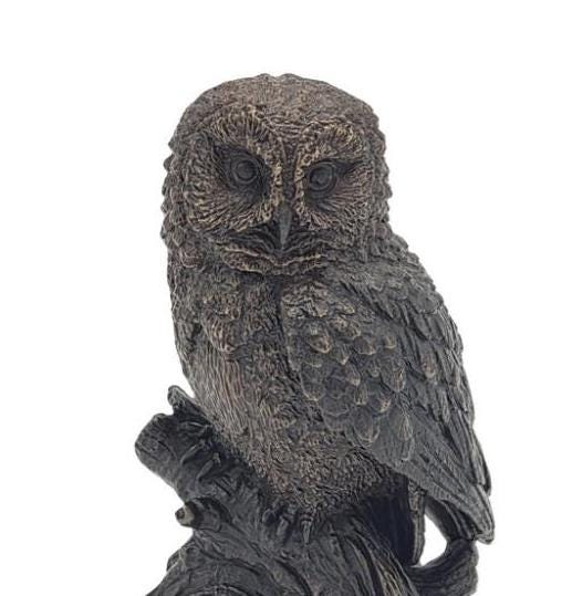 Forest Sentinel Owl – Bronze Sculpture. 7x5x11cm - 1Kg