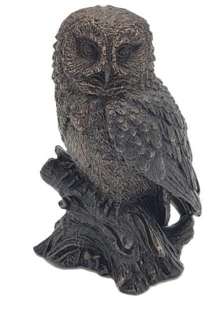 Forest Sentinel Owl – Bronze Sculpture. 7x5x11cm - 1Kg