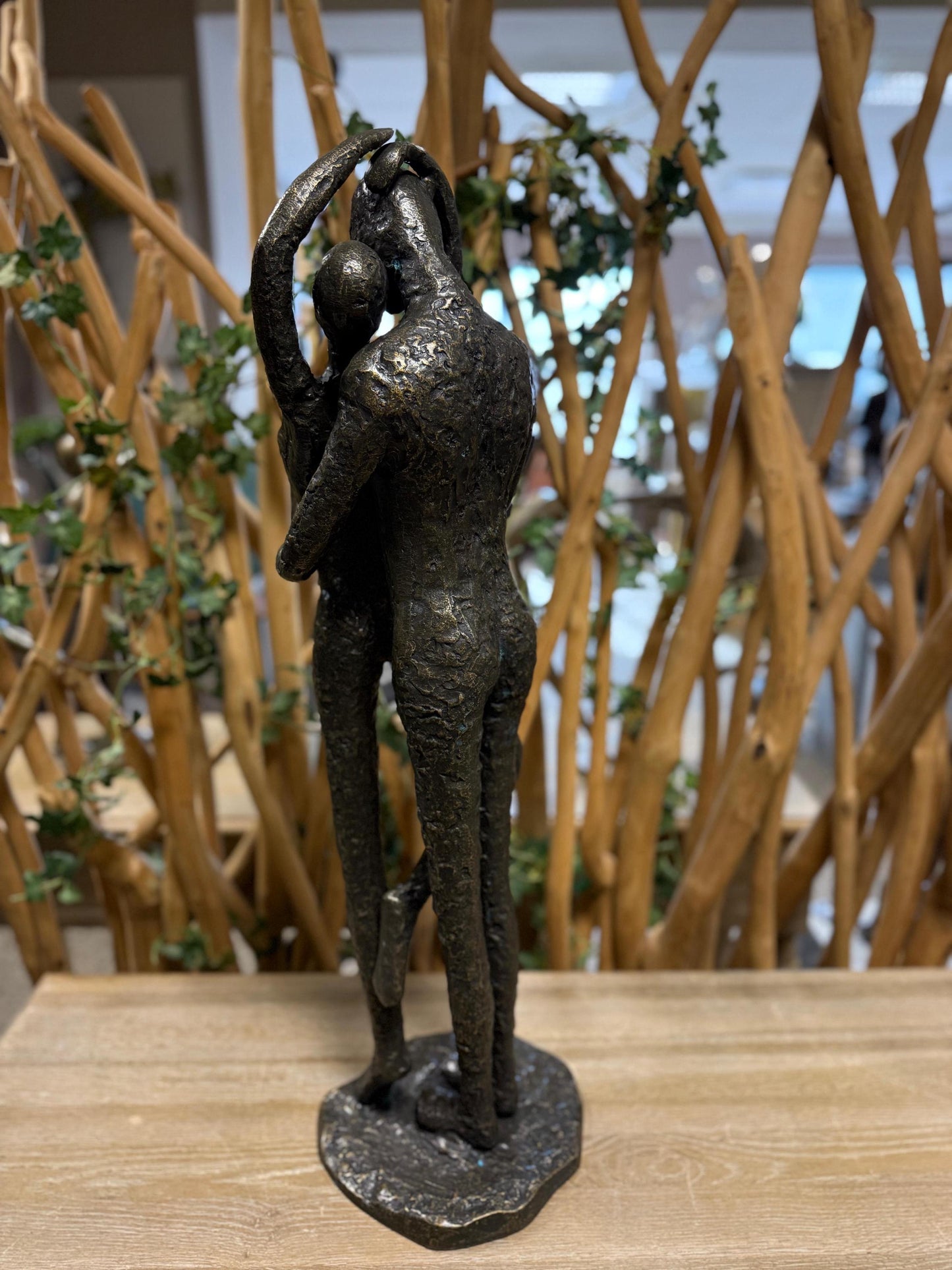 Timeless Lovers – Bronze Sculpture. 25x24x78cm