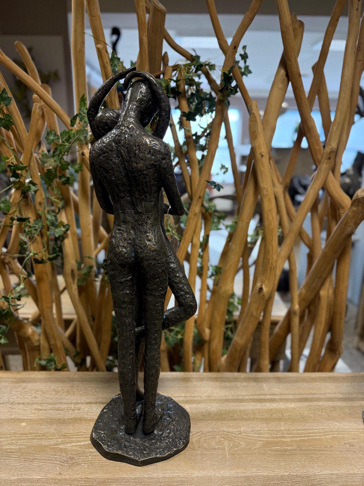 Timeless Lovers – Bronze Sculpture. 25x24x78cm