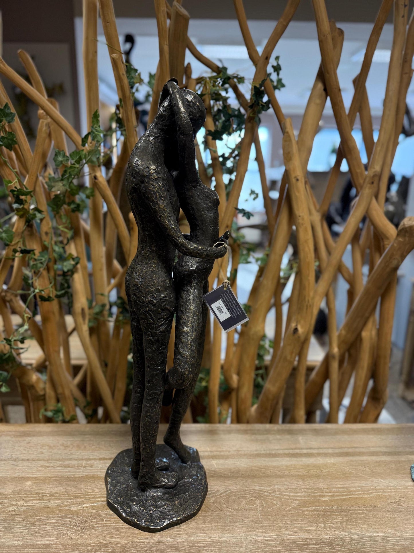 Timeless Lovers – Bronze Sculpture. 25x24x78cm