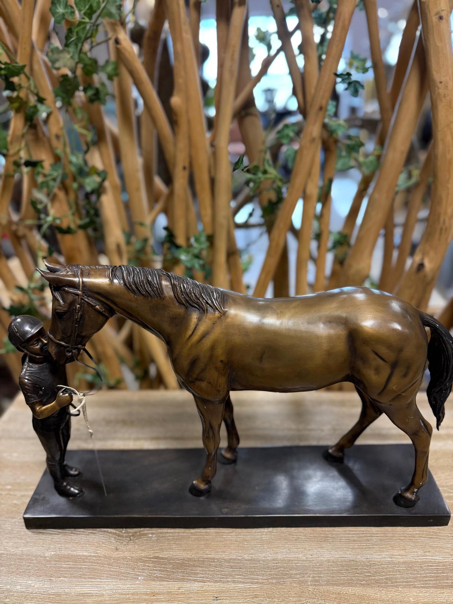 Bond with Horse – Bronze Sculpture. 58x15x37cm