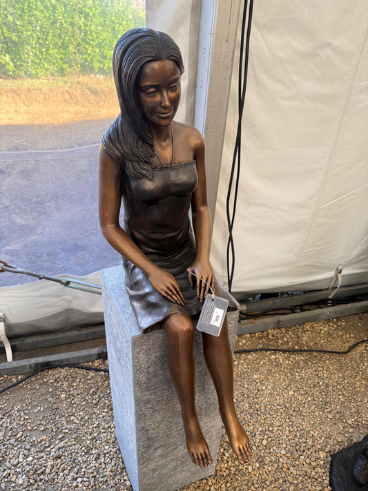 Tranquil Moment – Bronze Sculpture. 43x30x95cm