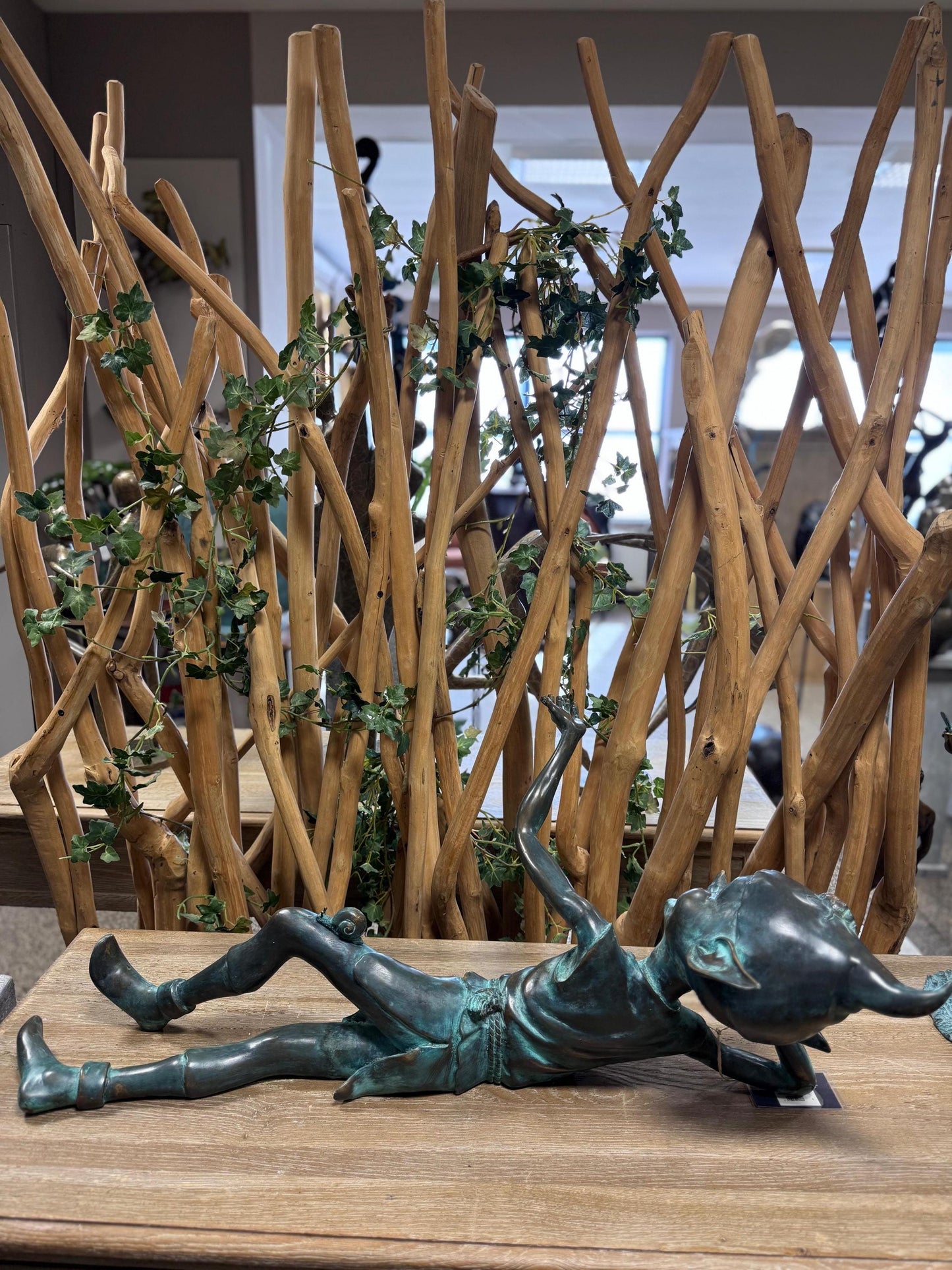 Playful Elf – Bronze Sculpture. 83x42x33cm
