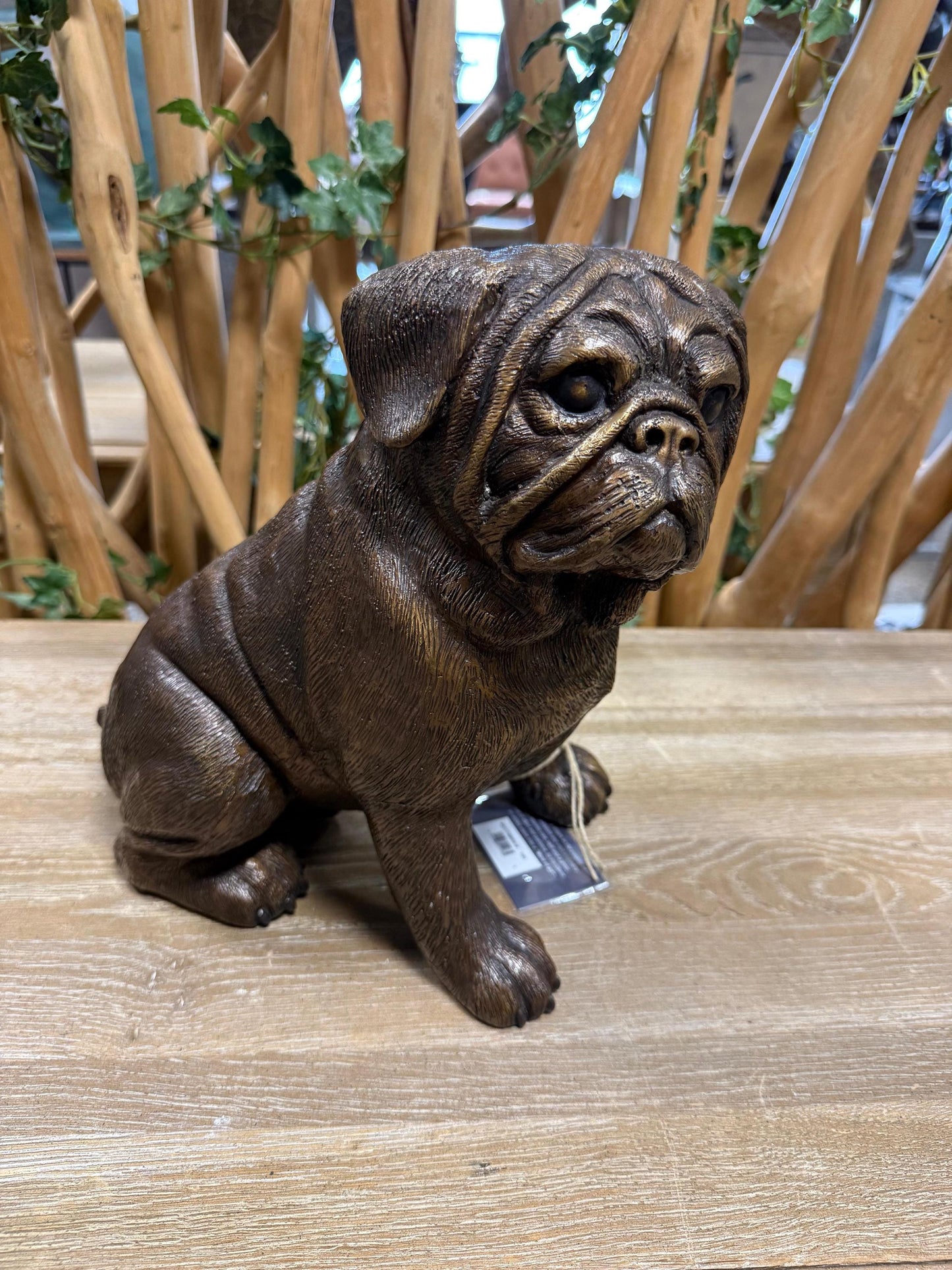 Pug Companion – Bronze Sculpture. 27x18x29cm