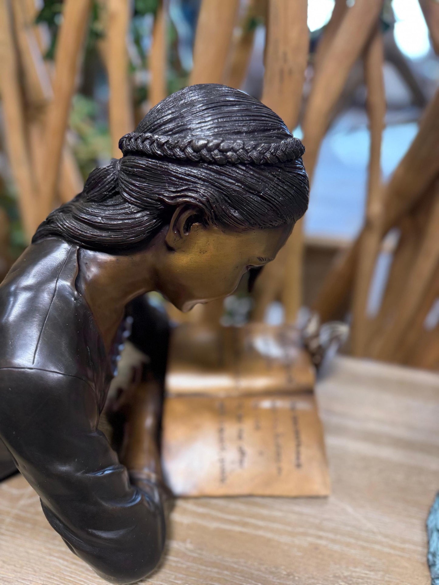Lost in a Story – Bronze Sculpture. 72x30x30cm