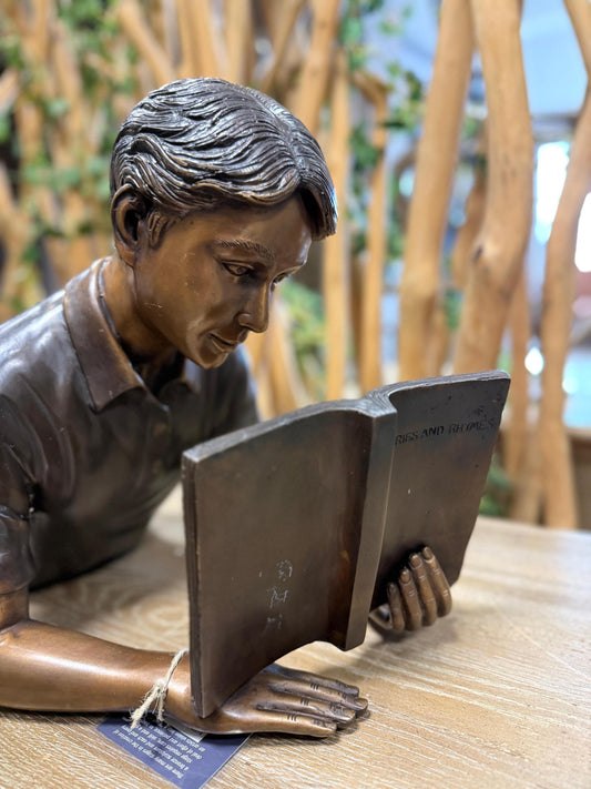 Journey Through Pages – Bronze Sculpture. 75x25x35cm