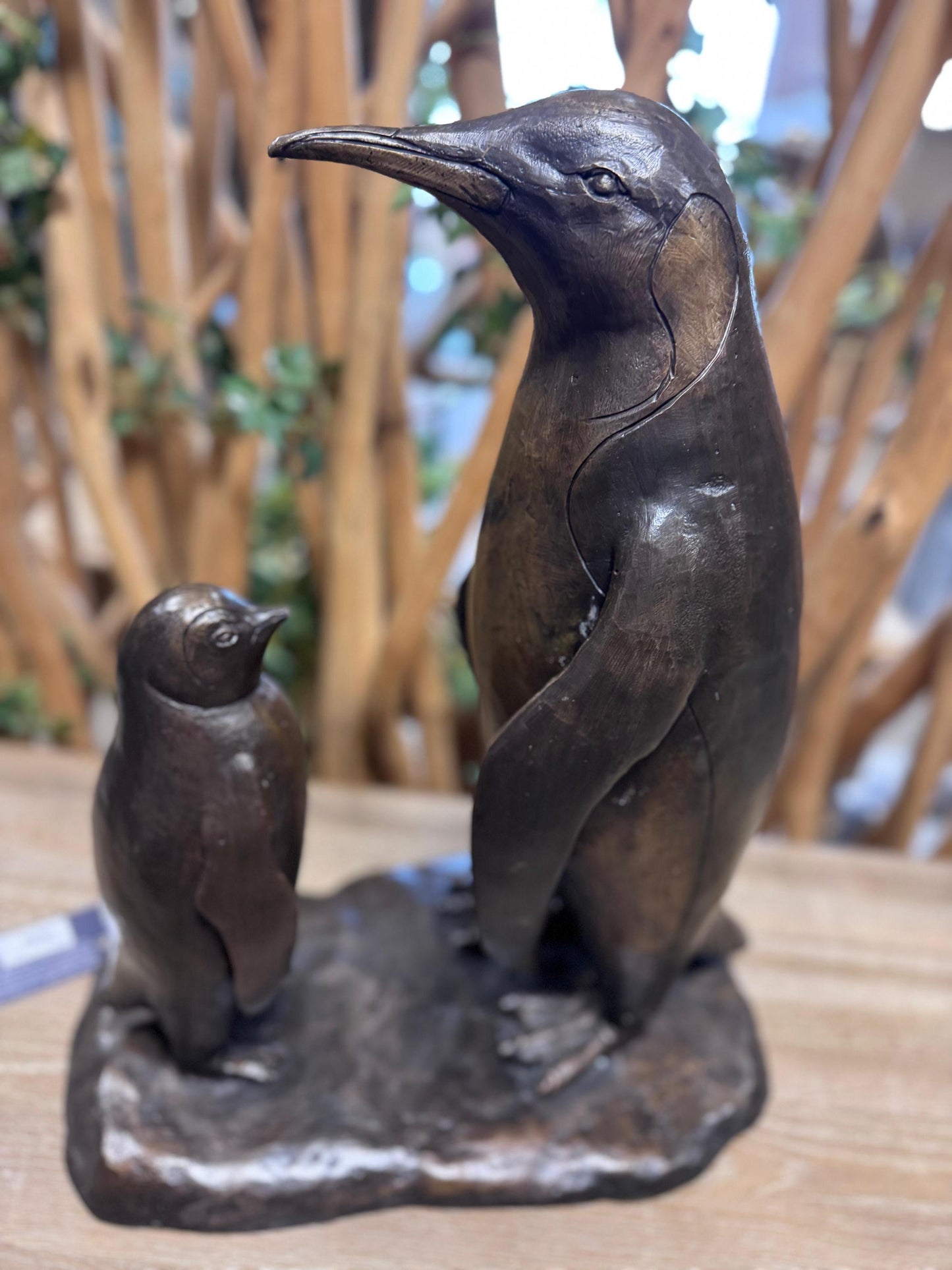 Penguin Bond – Bronze Sculpture. 39x24x45cm
