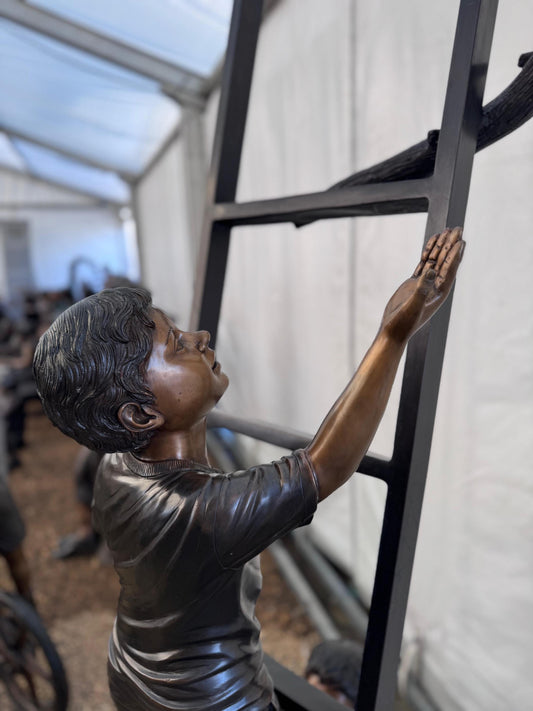 Rescue Mission – Bronze Sculpture. 75x65x208cm