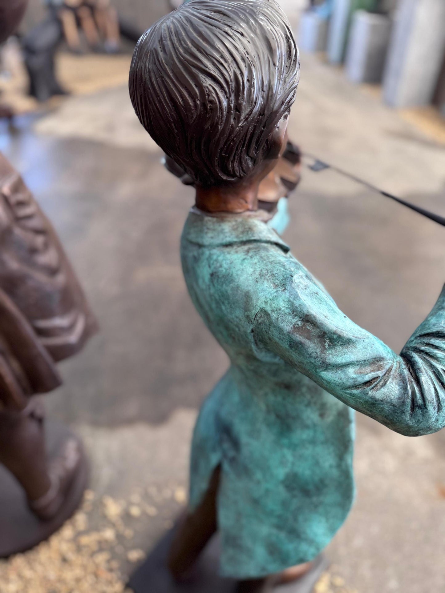 Young Violinist – Bronze Sculpture. 89x76x133cm