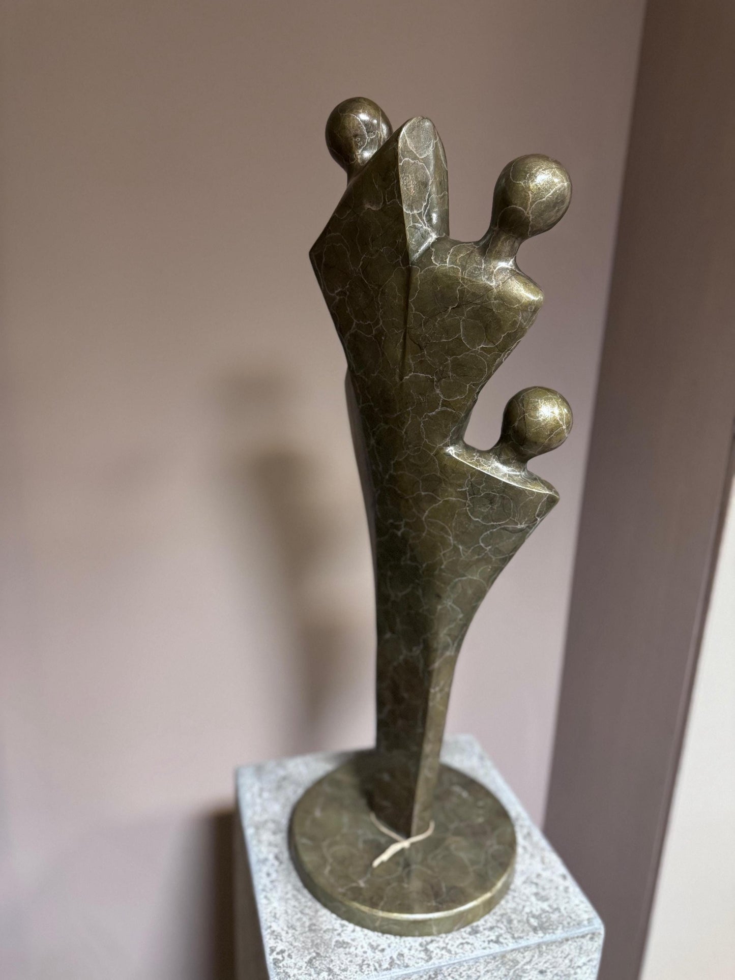Rooted Together – Bronze Sculpture. 24x24x68cm