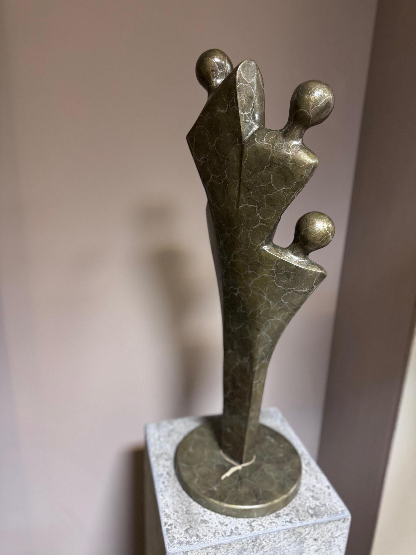 Rooted Together – Bronze Sculpture. 24x24x68cm