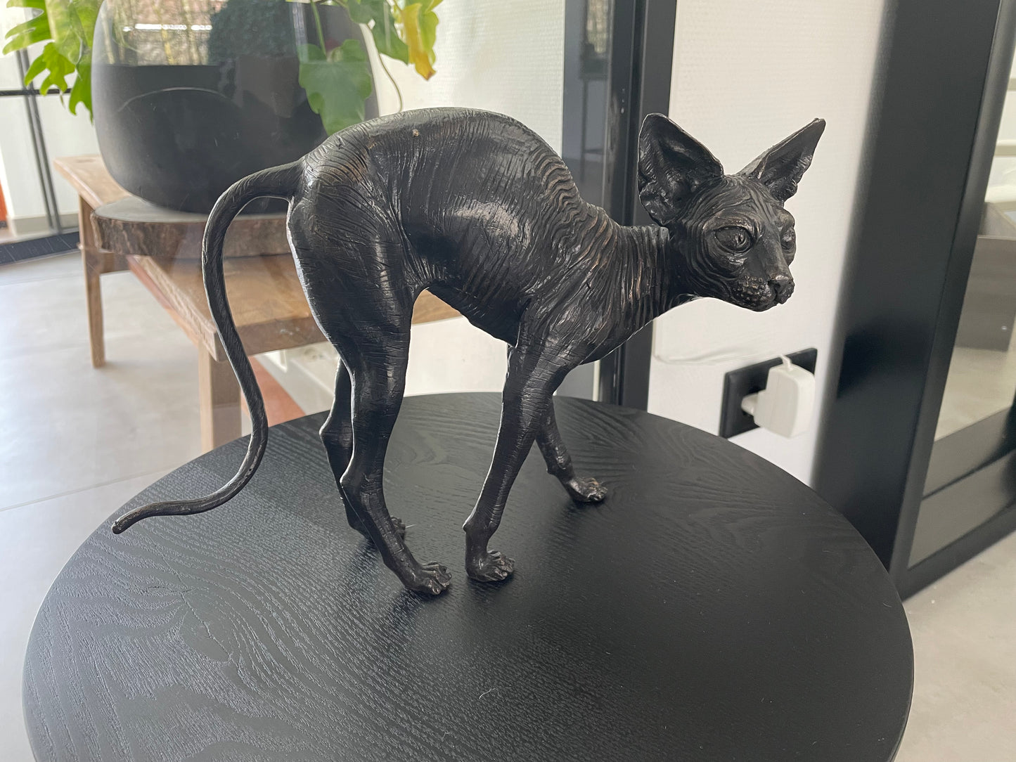 Sphynx Cat – Bronze Sculpture. 22x11x29cm - 1Kg