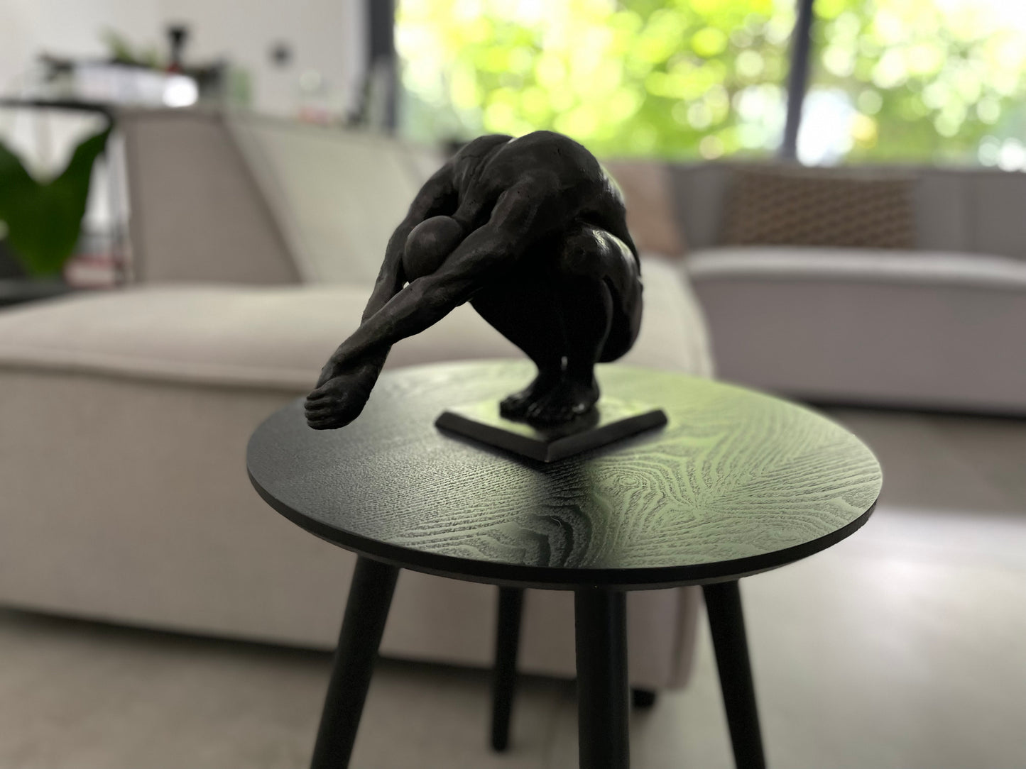 Crouching Man – Bronze Sculpture. 19x11x25cm - 2.7Kg