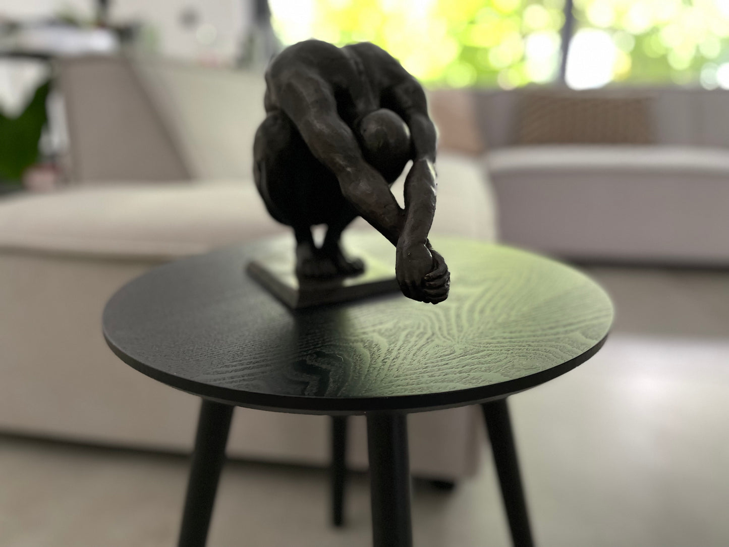 Crouching Man – Bronze Sculpture. 19x11x25cm - 2.7Kg