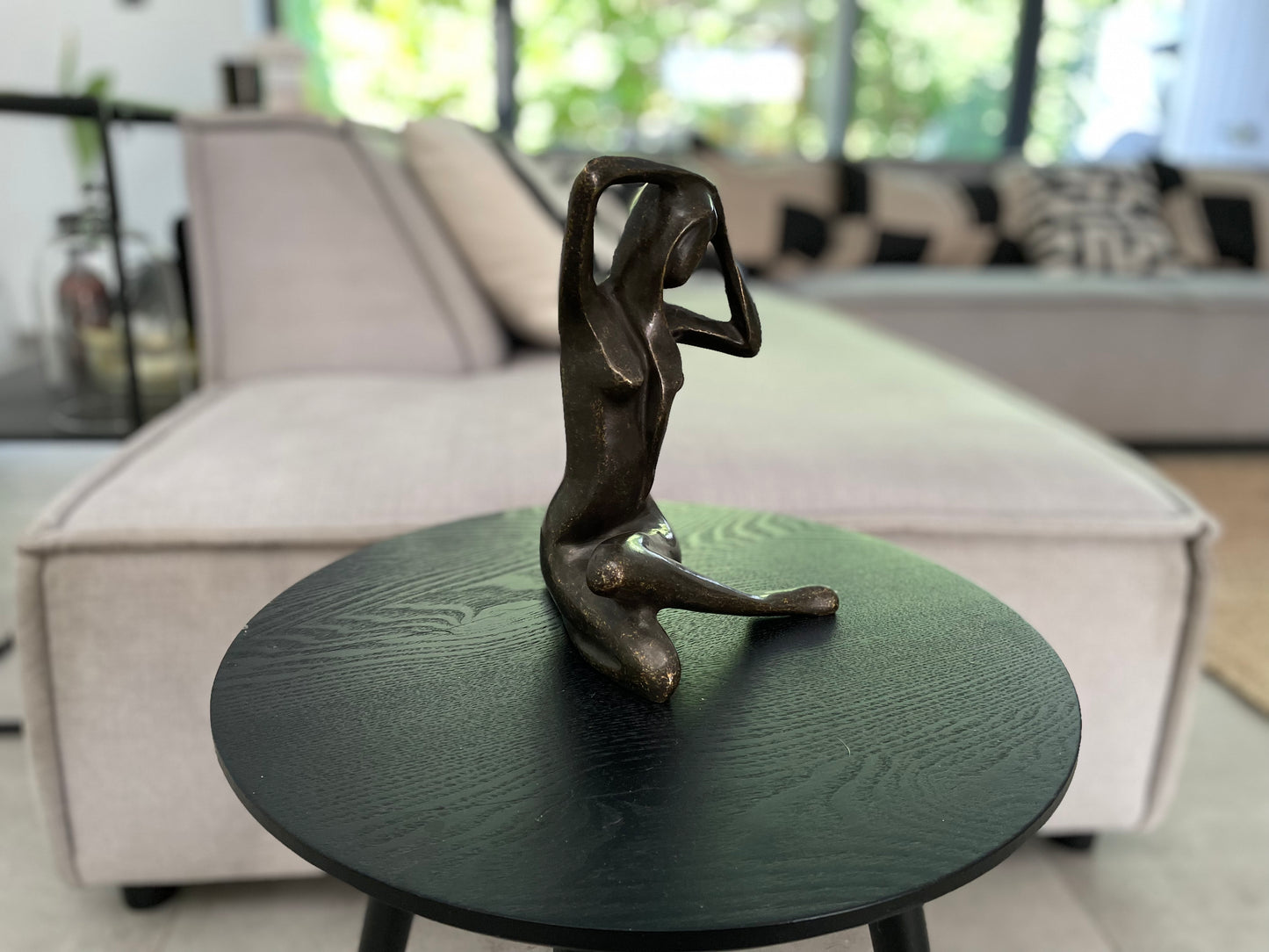 Seated Woman – Bronze Sculpture. 18x17x24cm