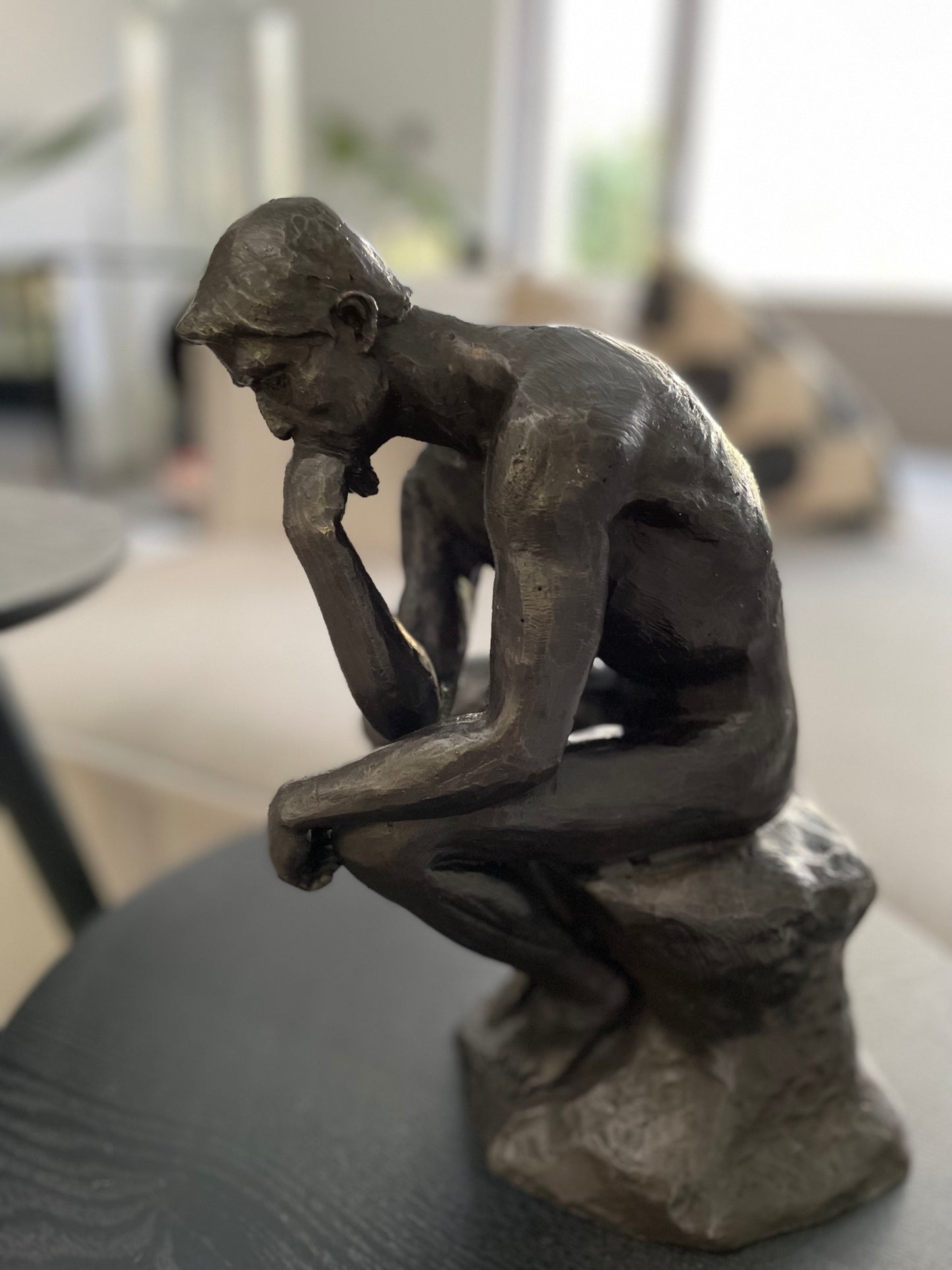 The Thinker – Bronze Sculpture. 24x12x29cm
