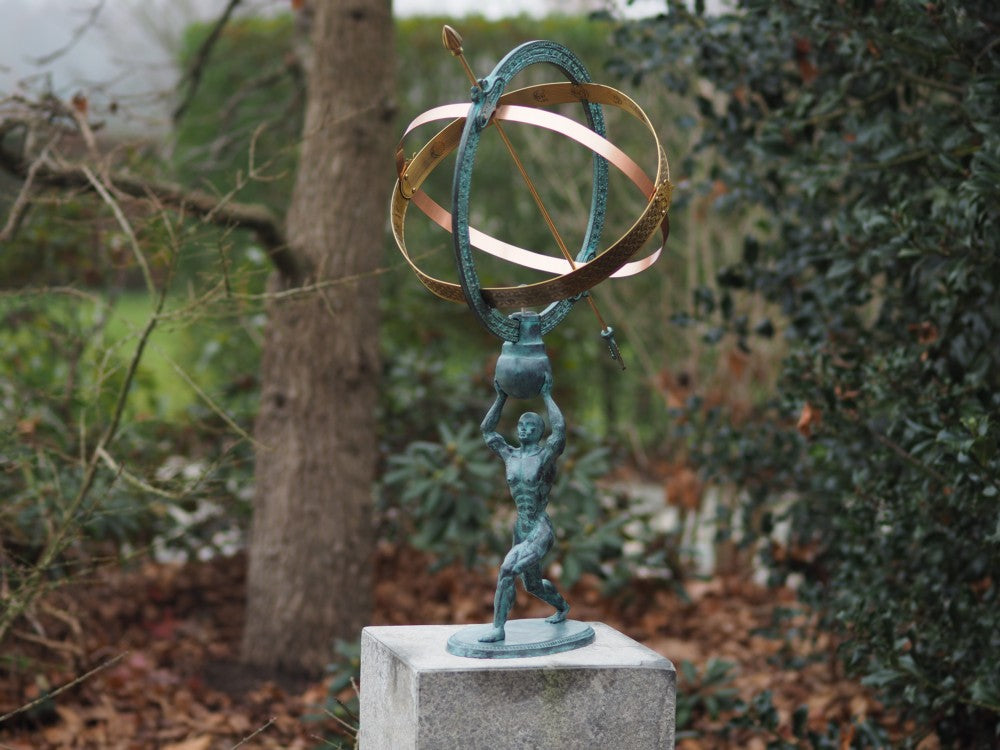 Atlas Armillary – Bronze Sculpture. 35x33x70cm
