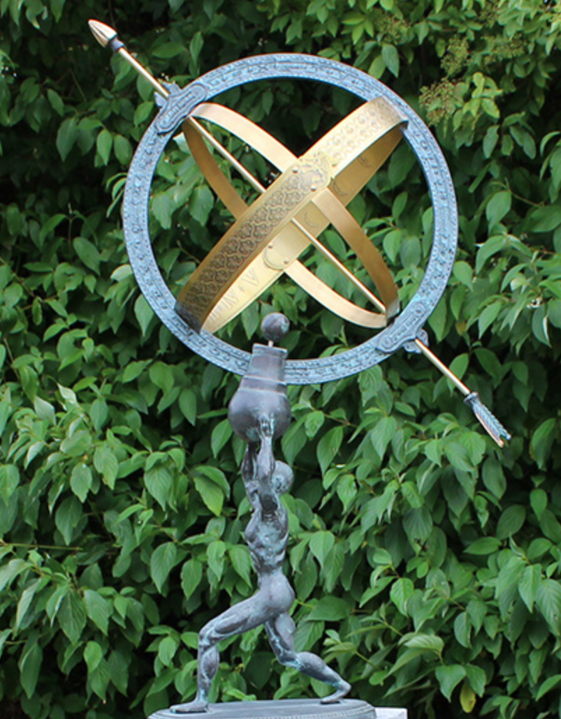 Atlas Armillary – Bronze Sculpture. 35x33x70cm