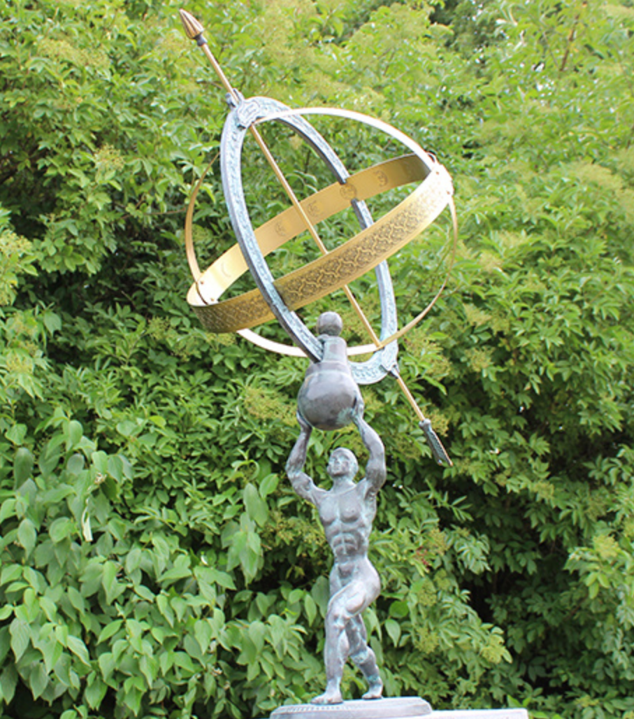 Atlas Armillary – Bronze Sculpture. 35x33x70cm