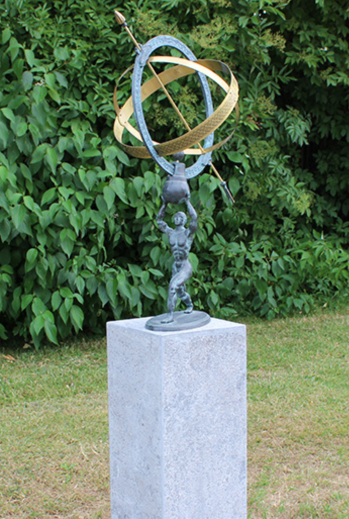 Atlas Armillary – Bronze Sculpture. 35x33x70cm