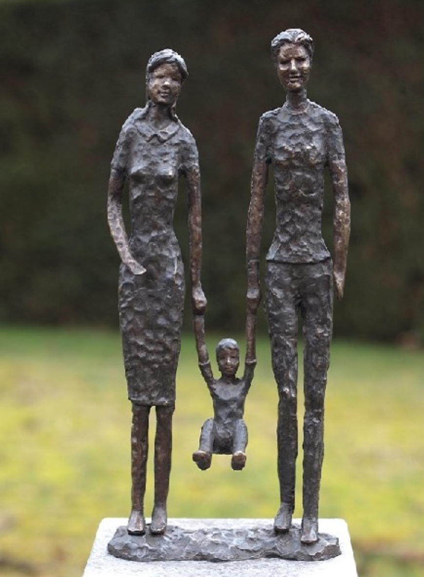 Family Walk – Bronze Sculpture. 49x11x22cm