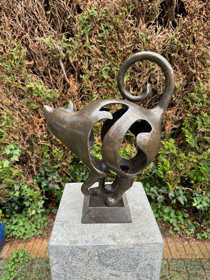 Gato de Bronze - Escultura - Interior - Escritório