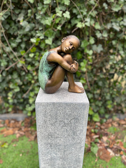 Resting Ballerina – Bronze Sculpture. 11x24x29cm - 4.5Kg