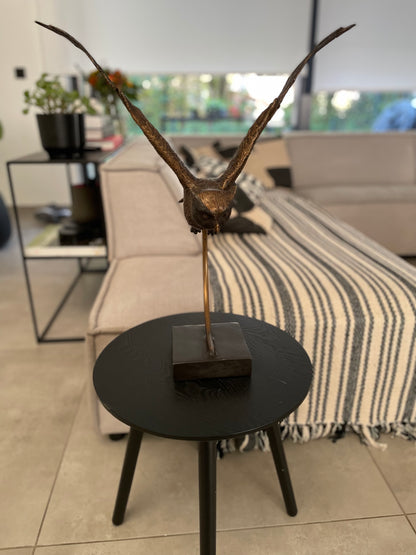 Coruja de Bronze - Jardim - Interior -53x27x45cm- 3,8Kg