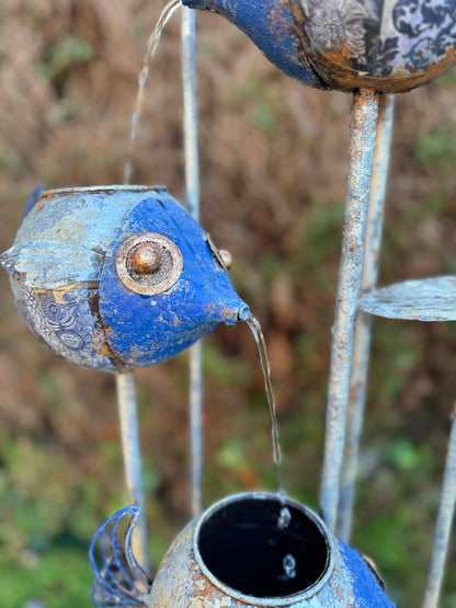 Fonte de peixes de metal - incluindo bomba - Decoração de jardim