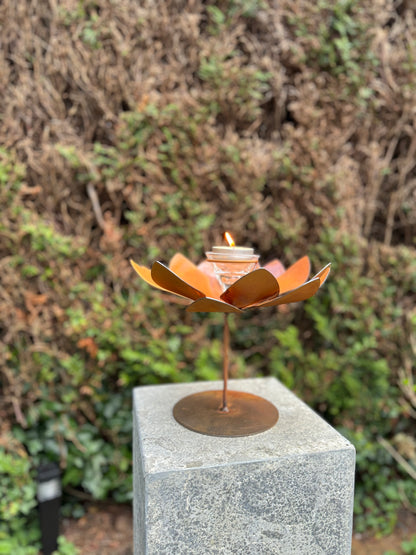 Flor de Ferrugem - Flor porta-vela - 25x25x25cm - 1Kg