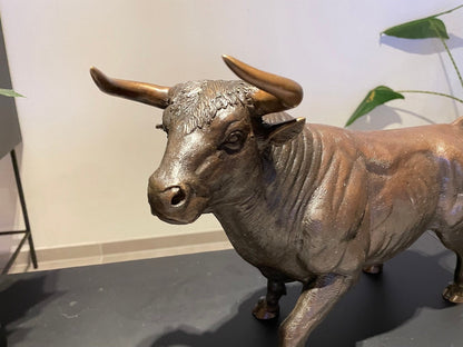 Charging Bull – Bronze Sculpture. 49x17x27cm