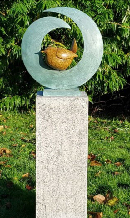 Circle of Stillness – Bronze Sculpture. 50x21x51cm
