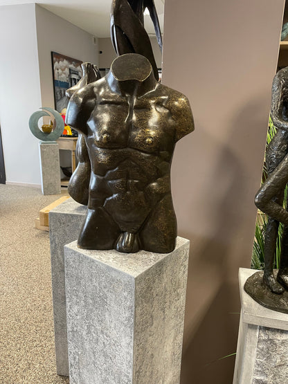 Male Torso – Bronze Sculpture. 41x20x56cm
